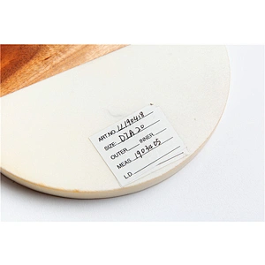 CHEAP kitchen supplies Marble mosaic acacia plate Round  Plate Dish Stone tableware Perforated plug decoration With holes