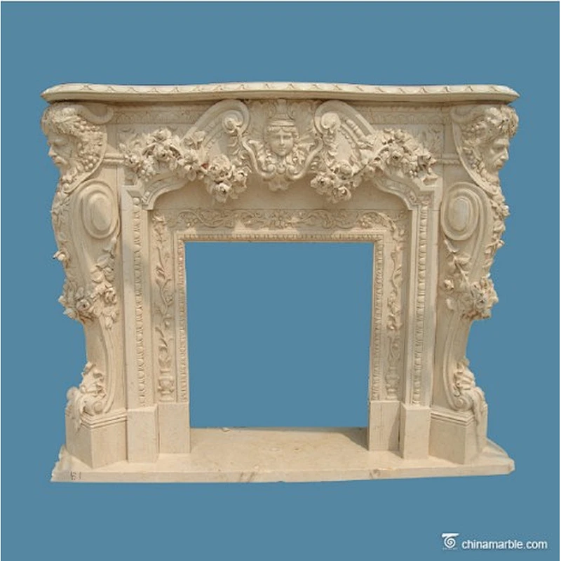 carved fireplace mantels/freestanding fireplace/egyptian marble fireplace