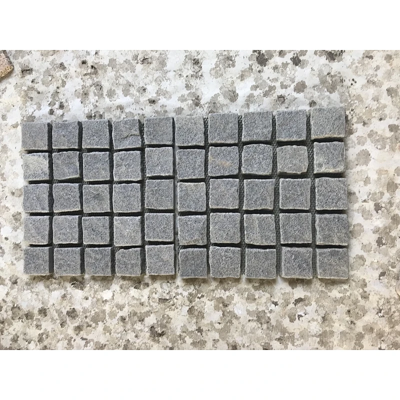 G654 Grey Granite Mesh Net Back Split Paving Stone for Sidewalk