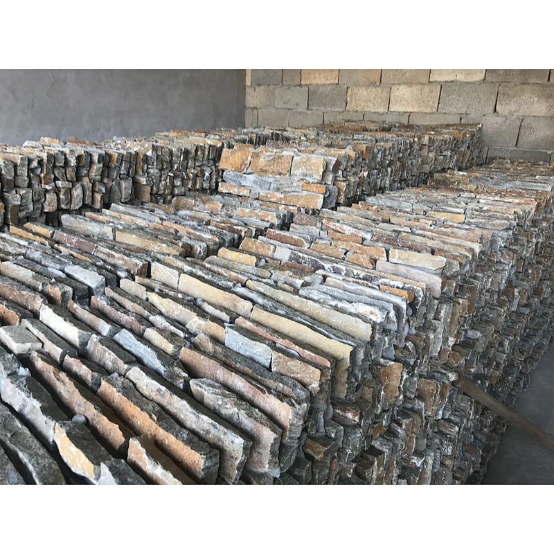 Rust Quartzite Meshed Cement Back Natural Stone Veneer Panels Lowes/cultured stone panel