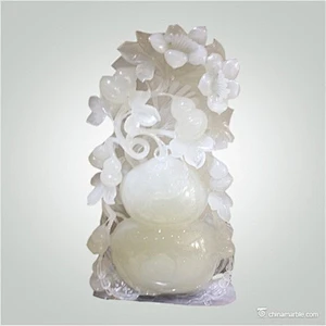 Chinese Wholesales Handicraft Jade Craft Flower Carvings