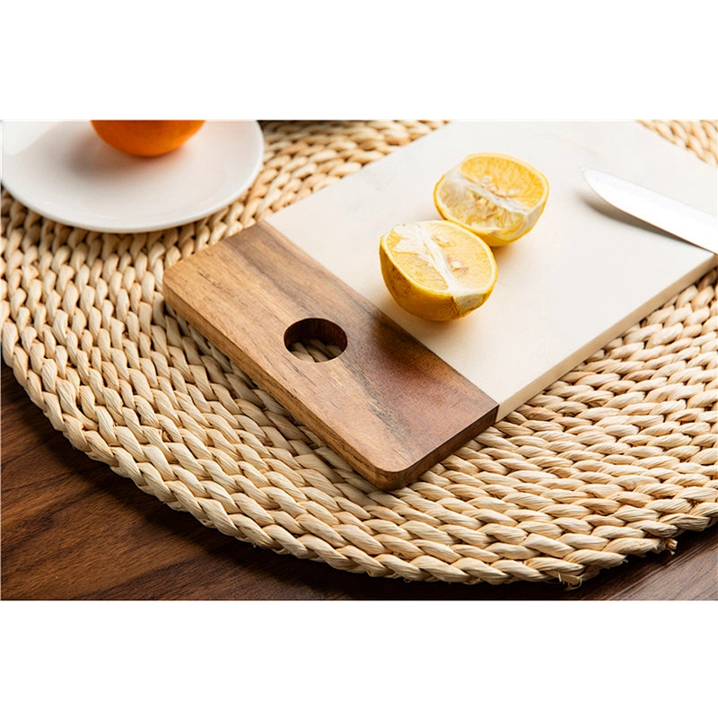 CHEAP kitchen supplies Marble mosaic acacia plate Rectangle  Plate Dish Stone tableware