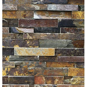Rust Rockface Slate Culture Stone/Slate Stone Veneer/Natural Stack Stone Wall Cladding