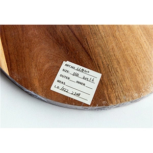 CHEAP kitchen supplies Slate mosaic acacia plate Round  Plate Dish Stone tableware Perforated plug decoration With holes