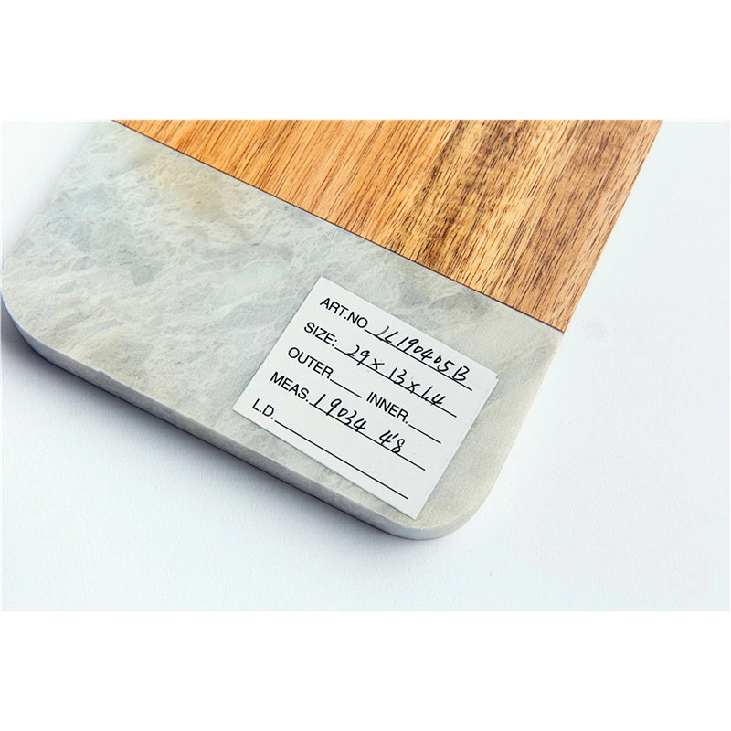 Cheap kitchen supplies food dinner plate marble solid wood dish polygon tableware can be hung