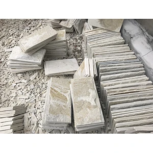 Natural White Quartz Dry Stack Stone, Stone Look Siding, Stacked Stone Tiles