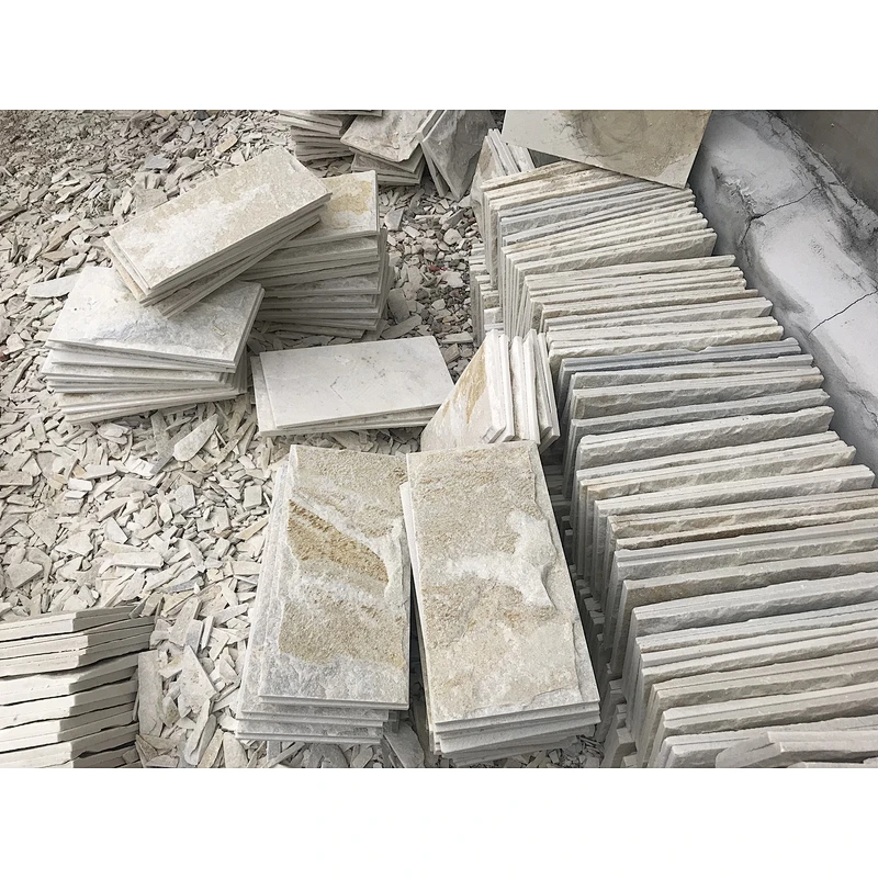 Natural White Quartz Dry Stack Stone, Stone Look Siding, Stacked Stone Tiles