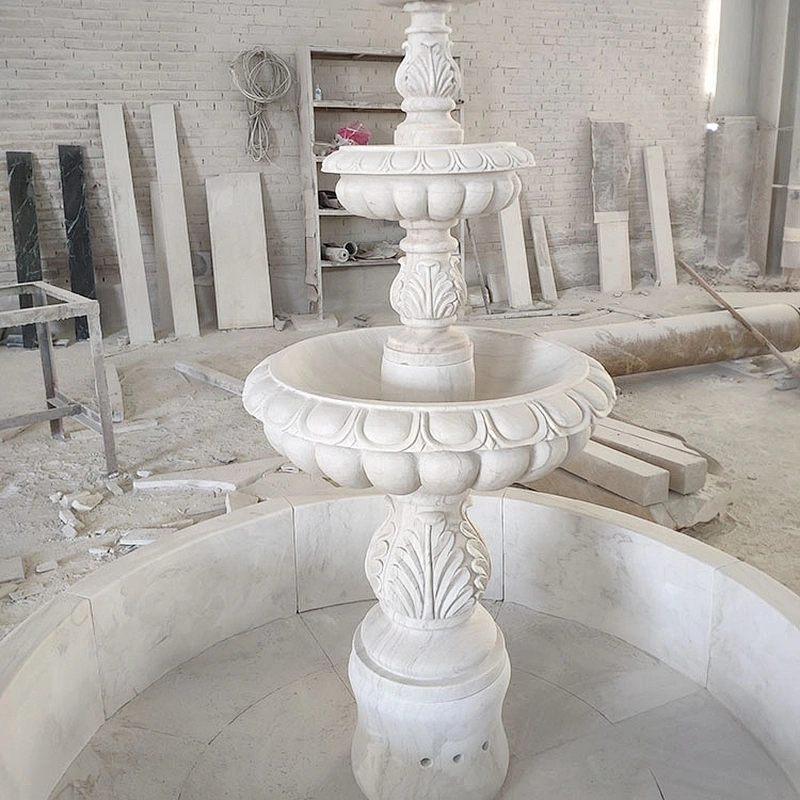 Custom Garden Decor Marble Large Outdoor Stone Fountain