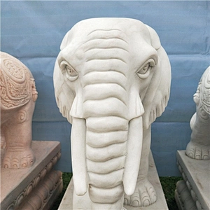 White Marble Stone Elephant Statue