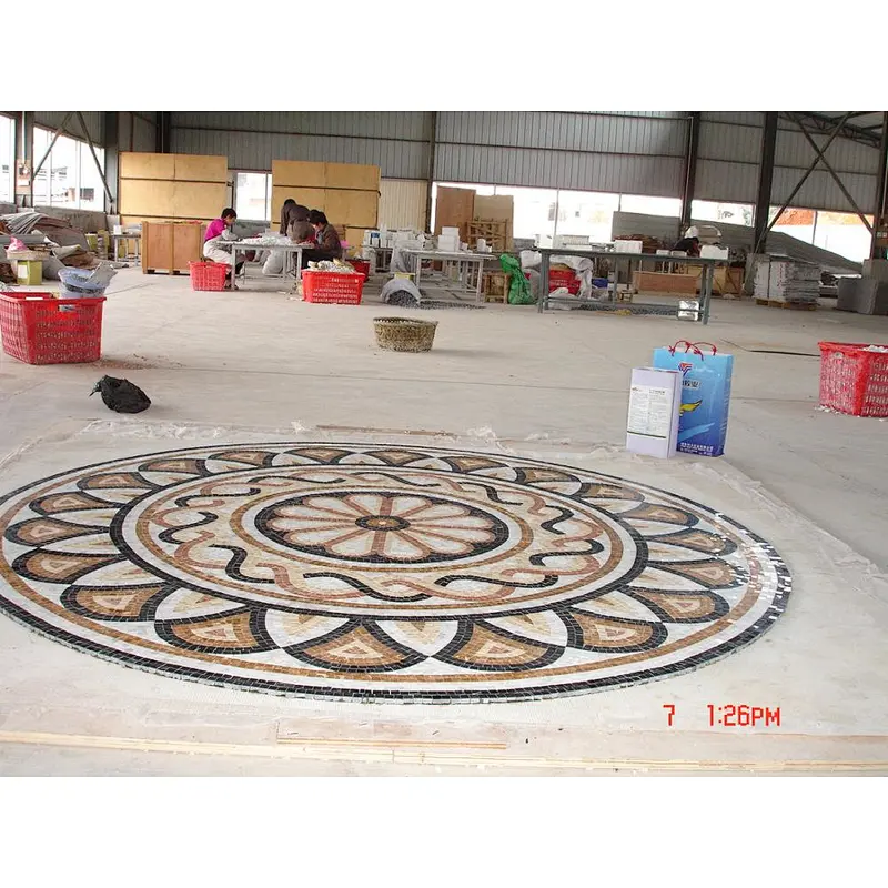 Tile Round Mosaic Medallion Floor Patterns/Marble Mosaics Medallion
