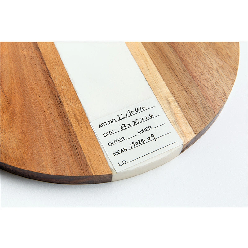 CHEAP kitchen supplies Marble mosaic acacia plate Round Plate Dish Stone tableware Stony wood
