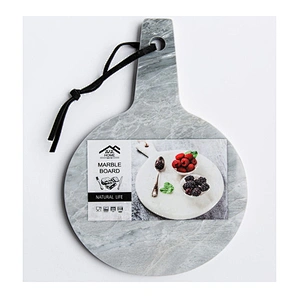 Cheap Kitchen Plain Dark Gray Circular Marble Cheese Board For Professional Manufacture