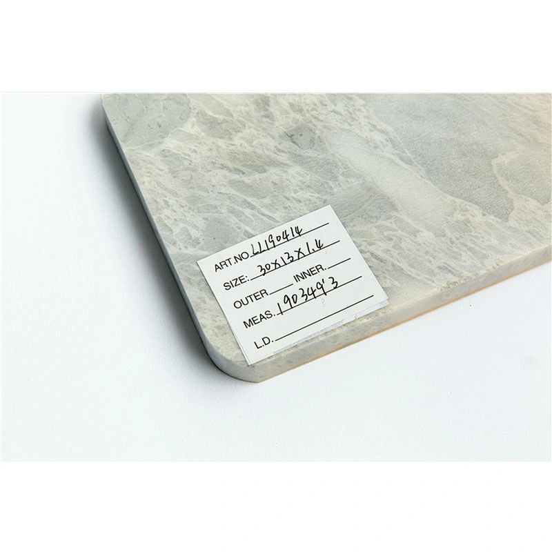 Cheap kitchen supplies food dinner plate marble grey solid wood dish polygon tableware