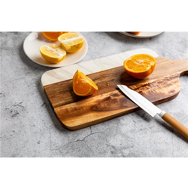 CHEAP kitchen supplies Marble mosaic acacia plate Irregular  Plate Dish Stone tableware Perforated plug decoration