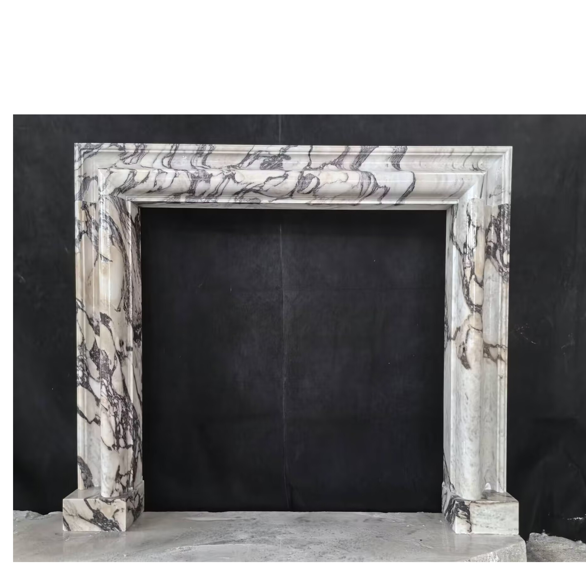 Calacatta viola marble fireplace/mantel