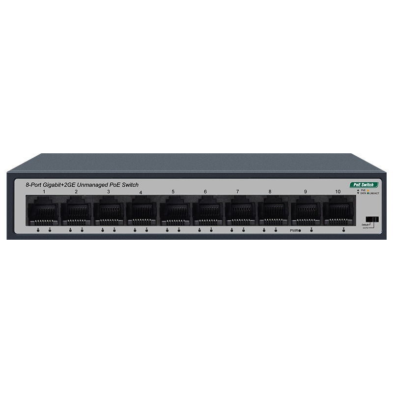 8-Port Gigabit+2GE Unmanaged PoE Switch