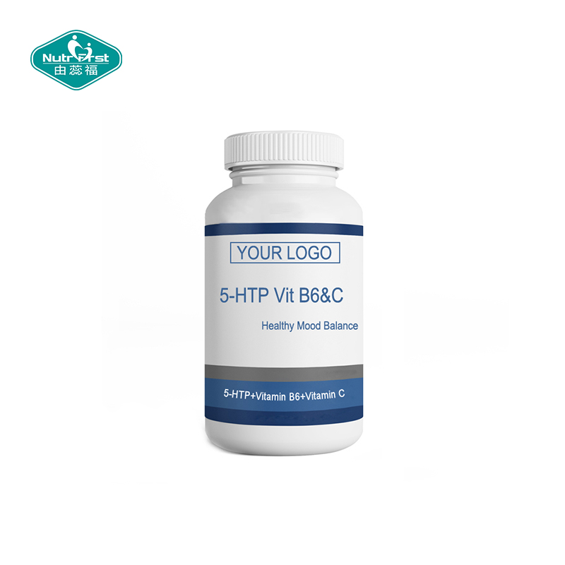 Mejore el suplemento para el insomnio Serotonin Mood 5-HTP L-5-Hydroxytrypto Sleep Aid Cápsulas veganas con vitamina C B6