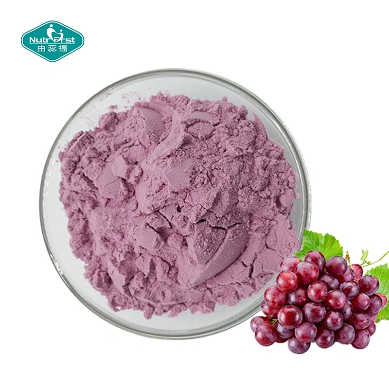 Nutrifirst Proveedor de extracto de fruta orgánica Suplementos de salud en polvo de fruta de uva liofilizada para bebidas