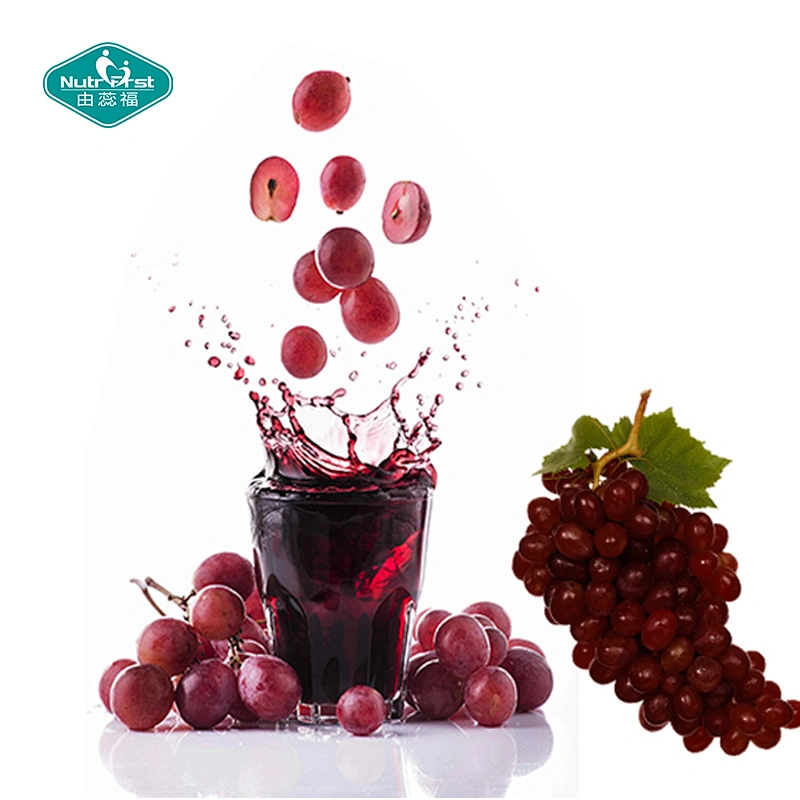 Nutrifirst Proveedor de extracto de fruta orgánica Suplementos de salud en polvo de fruta de uva liofilizada para bebidas