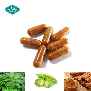 Nutrifirst Herbal Supplements Bitter melon Gymnema Cinnamon Extract Chromium Capsules for Lower Blood Sugar