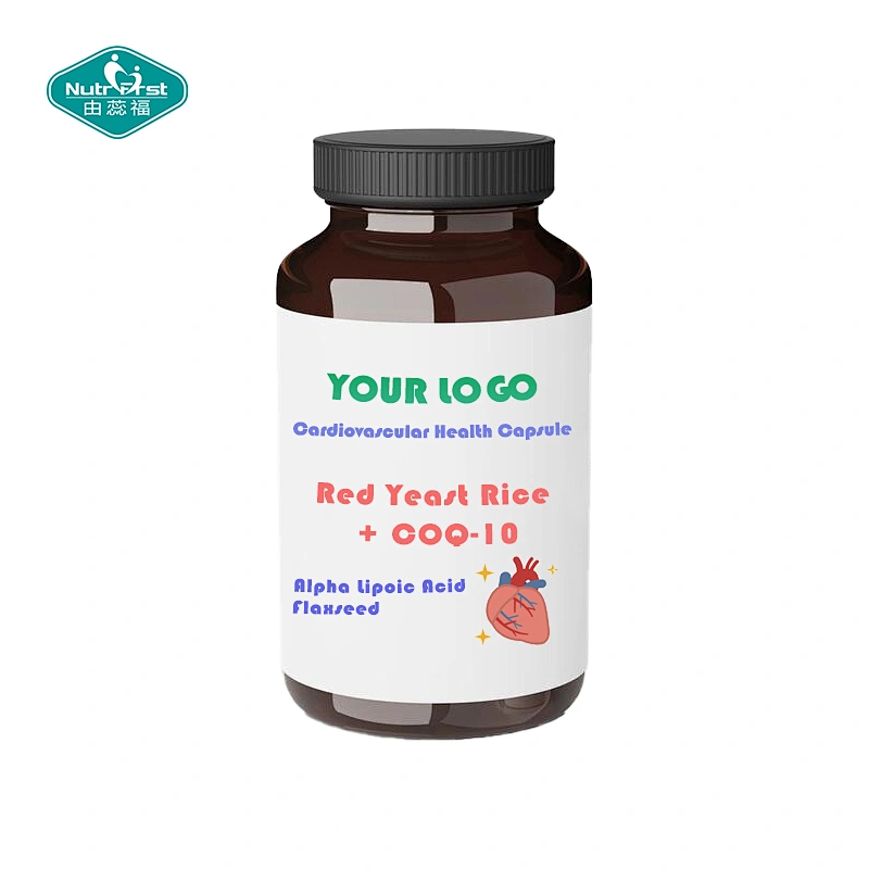 Heart Health Supplements Organic Red Yeast Rice COQ10 Flaxseed Complex Capsule for Cardiovascular Health