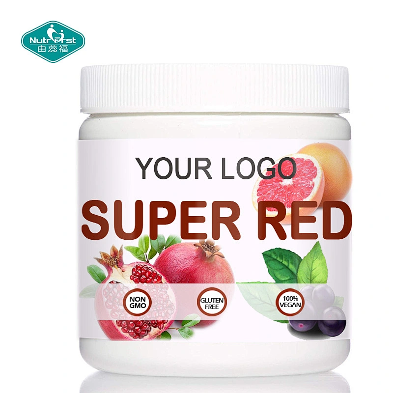 Nutrifirst Premium Antioxidante Mezcla de Frutas y Verduras Super Reds en Polvo para Bebida Rica en Vitaminas y Fibras