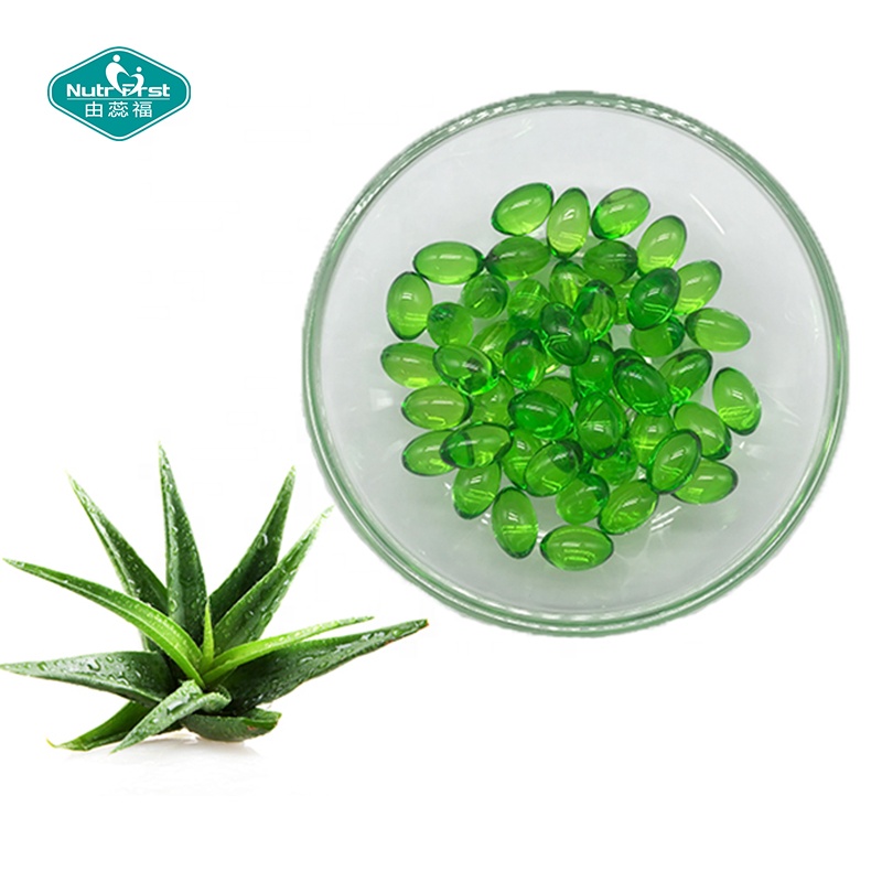 Cuidado de la piel Cara Hidratante Cuidado de la piel Suero Extracto de hojas de aloe vera orgánico Cápsulas blandas de vitamina E