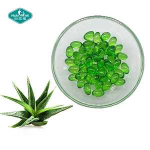 Cuidado de la piel Cara Hidratante Cuidado de la piel Suero Extracto de hojas de aloe vera orgánico Cápsulas blandas de vitamina E