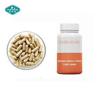 Suplemento de hierbas para aliviar el síndrome premenstrual de Nutrifirst, cápsula de extracto de raíz de cohosh negro Dong Quai de fruta de sauzgatillo
