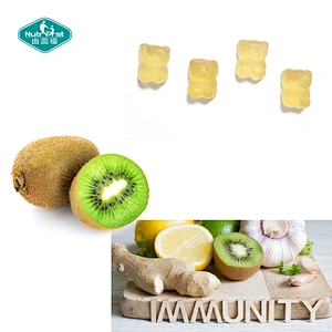 Caramelo gomoso modificado para requisitos particulares OEM del kiwi de la inmunidad de la ayuda del suplemento de la atención sanitaria