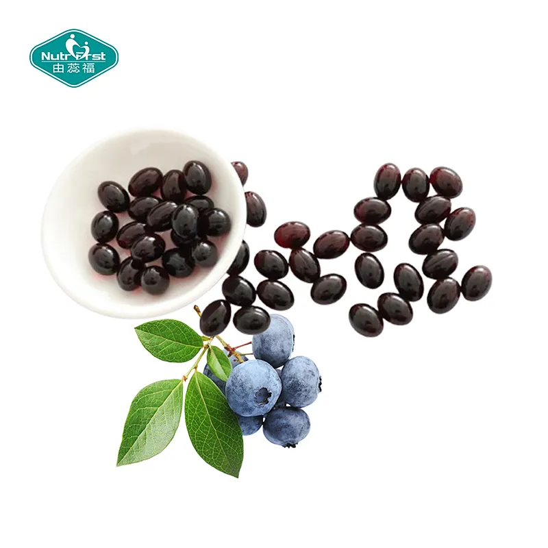 Nutrifirst Custom Customization OEM Supports Improved Vision Helps with Circulation Problems Bilberry Softgel