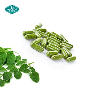 Etiqueta privada Non GMO Control de peso Superfood Antioxidant Moringa Oleifera Extracto Cápsulas vegetarianas