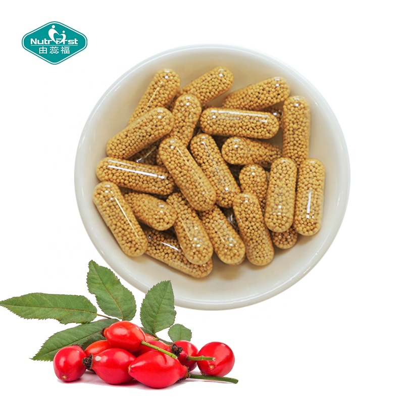 Supplements Timed Release Rose Hip Extract Vitamin C Capsules Beadlets Micropellets for Skin Whitening