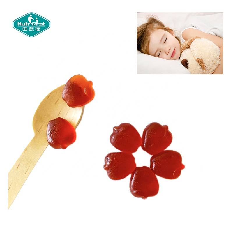 Nutrifirst, sabor personalizado, manzanilla, bálsamo de limón, extracto de magnesio, caramelo gomoso calmante para aliviar el estrés