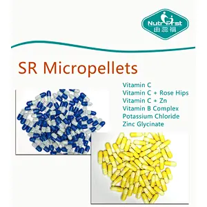 Suplementos de micropellets Viatmin A + Calcium + Zinc Glycinate + Iron + Selenium Blend Cápsulas de liberación sostenida