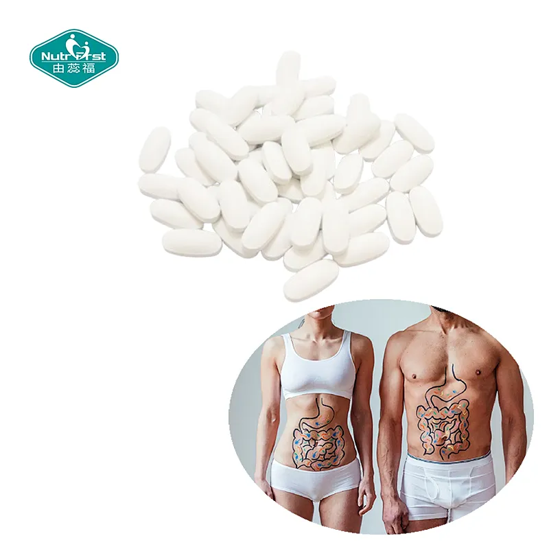 El OEM de la fabricación de la etiqueta privada mejora las tabletas probióticas de la salud intestinal del apoyo digestivo
