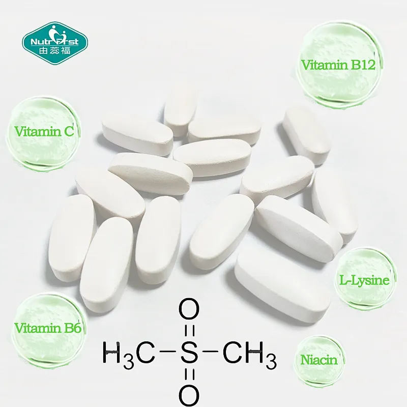 OEM MSM Tablet with Vitamin C & B-Complex & L-Lysine for Teenagers and Adults  Bespoke Package