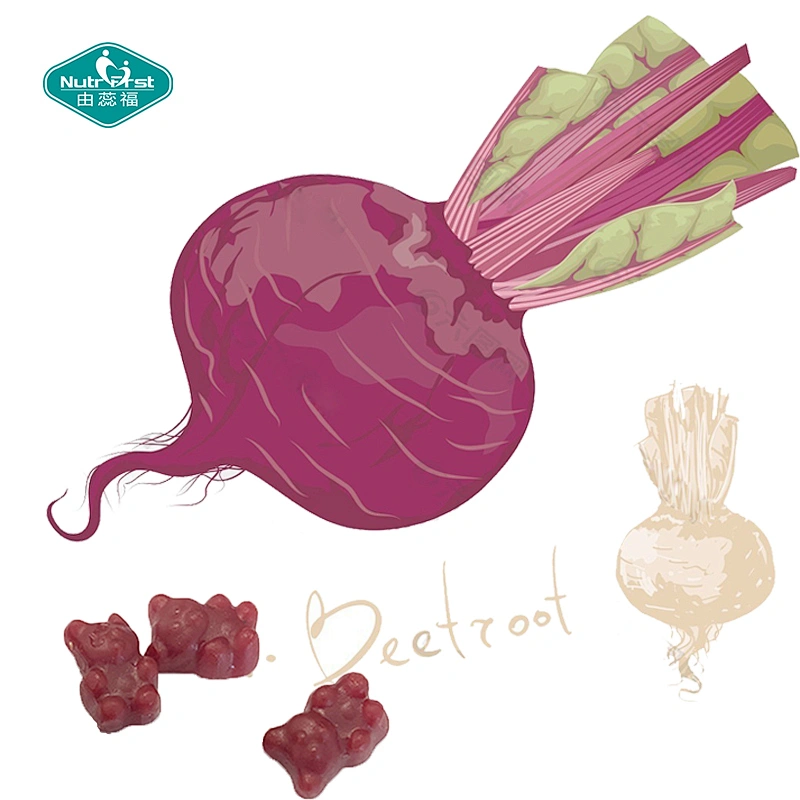 Nutrifirst Vegan Gummy Beet Root Grape Seed Extract Soft Chews Candy Gummies con buen sabor para el cuidado de la piel