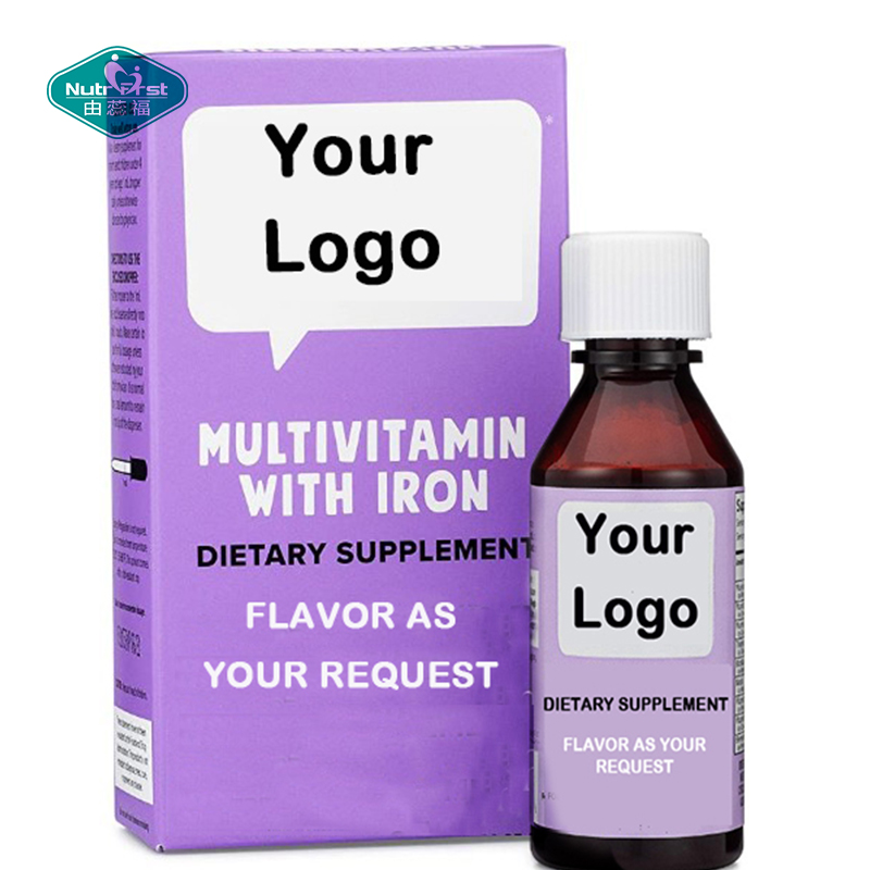 Nutrifirst, jarabe personalizado, multivitamínico, suplementos de hierro multimineral, líquido oral para la función inmunológica