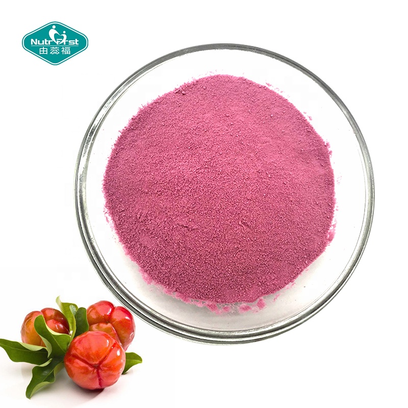 Nutrifirst Factory Custom 100% Organic Acerola Cherry Fruir Extract V Powder VC 17% 20% 25% 34%