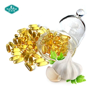 Fabricantes de productos nutricionales Suplemento de inmunidad mejorado 500: 1 Cápsula blanda de aceite de ajo inodoro con alicina