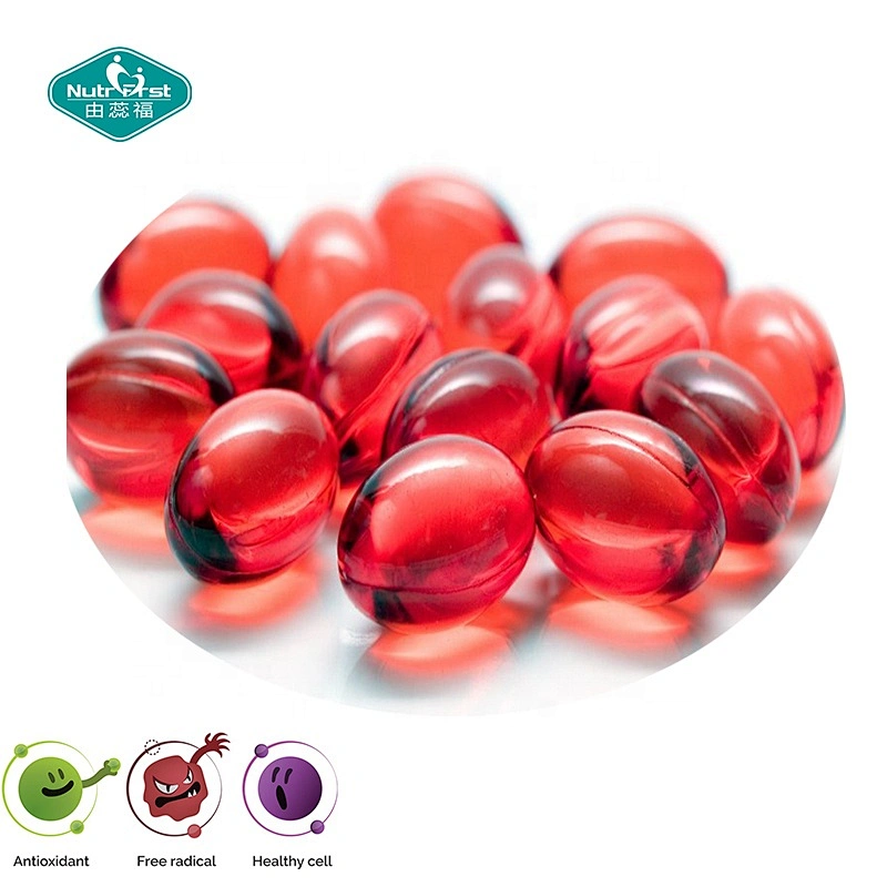Cápsula blanda de aceite de astaxantina líquida con fórmula personalizada Nutrifirst Nutrition, cápsula blanda de astaxantina Oem