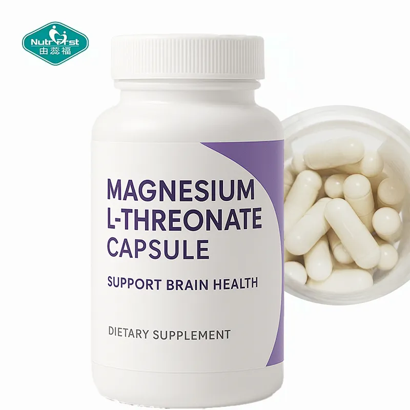 Nutrifirst OEM Suplemento para la salud cerebral Cápsulas de L-treonato de magnesio de marca privada para el enfoque congitivo y la claridad mental