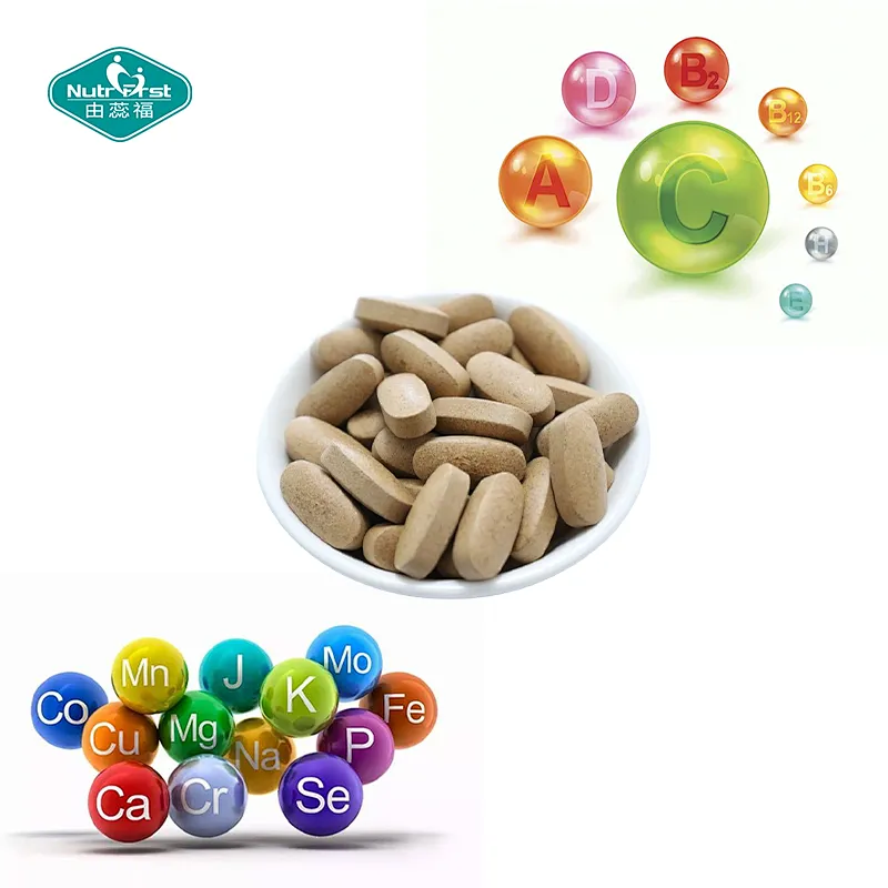 Nutrifirst Personalización personalizada OEM Antioxidante alto en vitaminas y minerales Tabletas de pasto de trigo