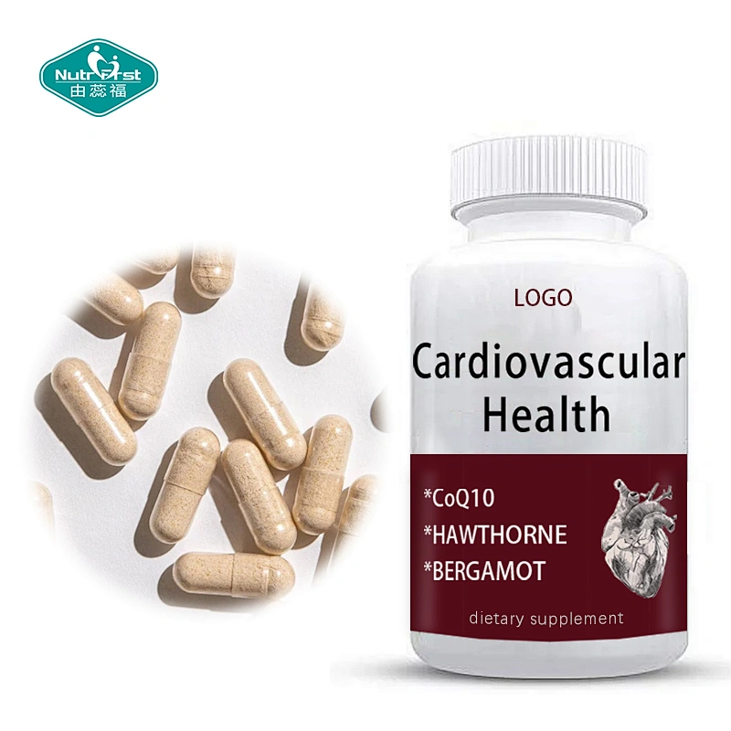 Researched Formulation Heart Health Supplement CoQ10 Ubiquinol Bergamot Hawthorne Berry Capsule for Cardiovascular System