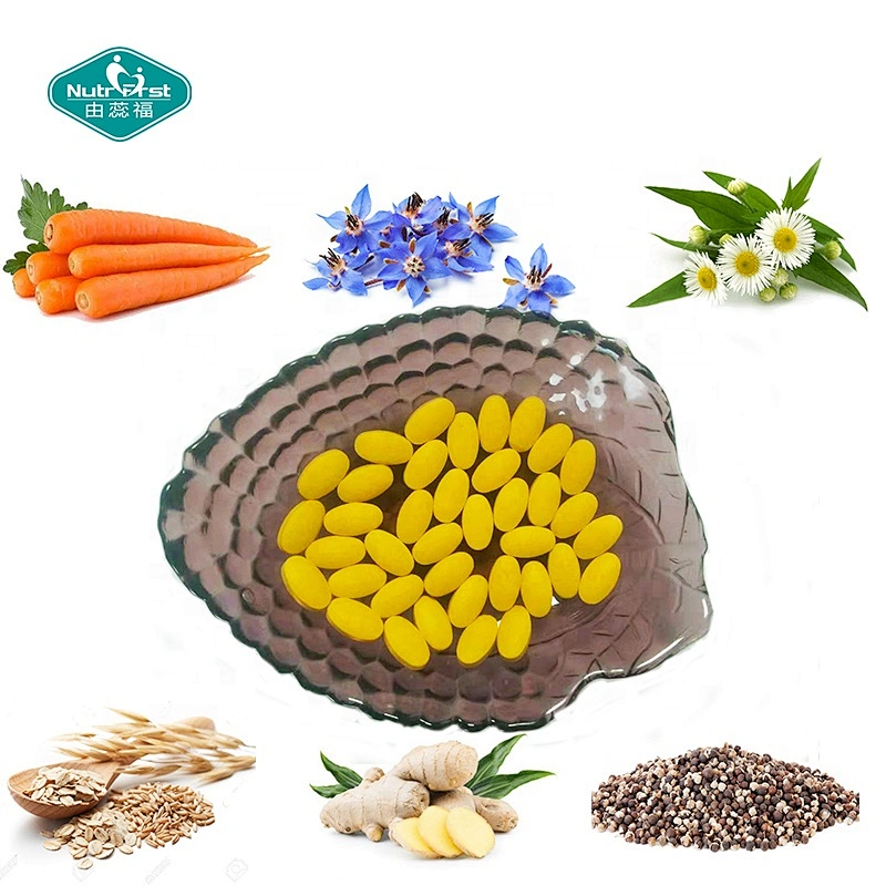 Nutrifirst Multi vitamina Mineral manzanilla semilla de avena raíz de jengibre Vitex Agnus Castus extracto PABA tableta para la salud femenina