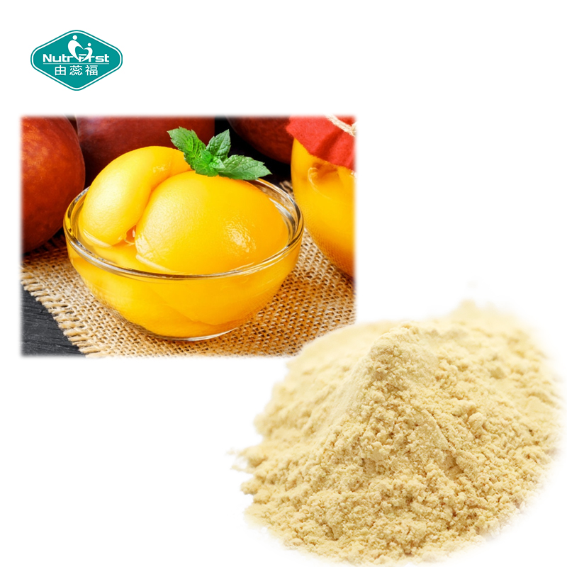 El cliente de Nutrifirst personalizó el polvo de fruta de melocotón amarillo seco congelado 100% natural para batidos para hornear helados a granel
