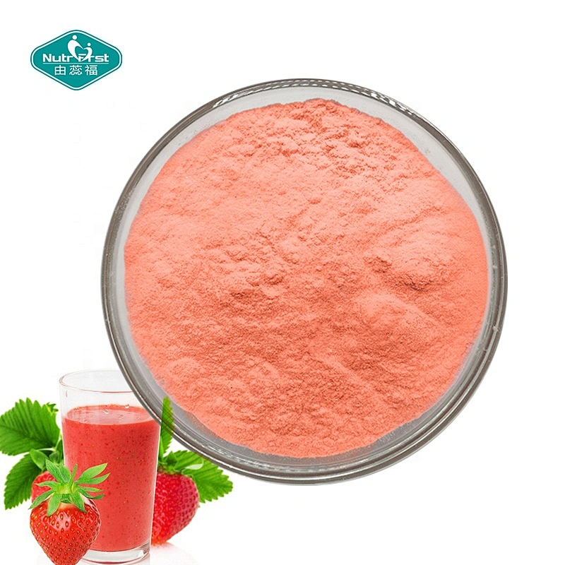 Concentrado de jugo de fruta de sabor soluble en agua Polvo de fruta de fresa liofilizado personalizado con muestra gratis