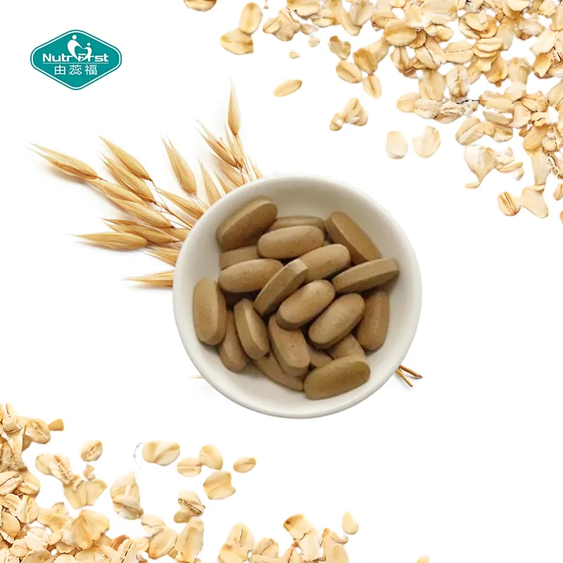 Las tabletas de salvado de avena Nutrifirst promueven una digestión saludable y son beneficiosas para la salud metabólica general Suplemento dietético a granel