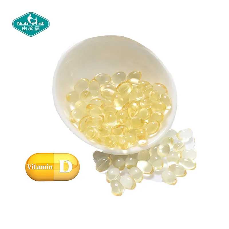 Nutrifirst Vitamin D3 K2 Dietary Supplement Support Promotes Calcium Absorption Softgel Capsule Bulk